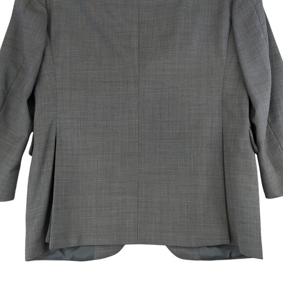 Peter Millar Gray 100% Wool Suit Jacket Sport Coat Men's Size 42R 2 Button - Picture 6 of 10